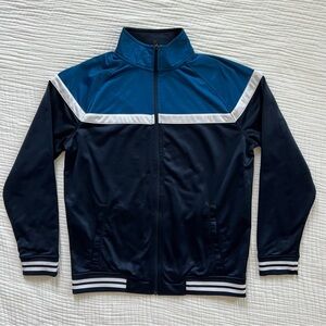 Men's Athletic Works blue/white zip up -Size Medium (38-40)